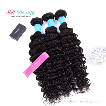 Hot Sale Cuticle Aligned 12A Double Weft Extensions 100% with Closure Deep Wave Unprocessed Mink Virgin Hair Bundles Brazilian